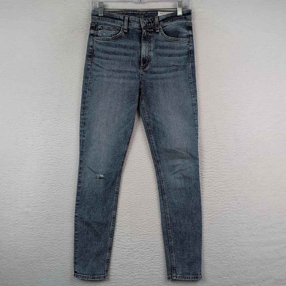 Ragβ & Bone Nina High Rise Ankle Skinny Jean in Norwalk Wash Women's Size 26